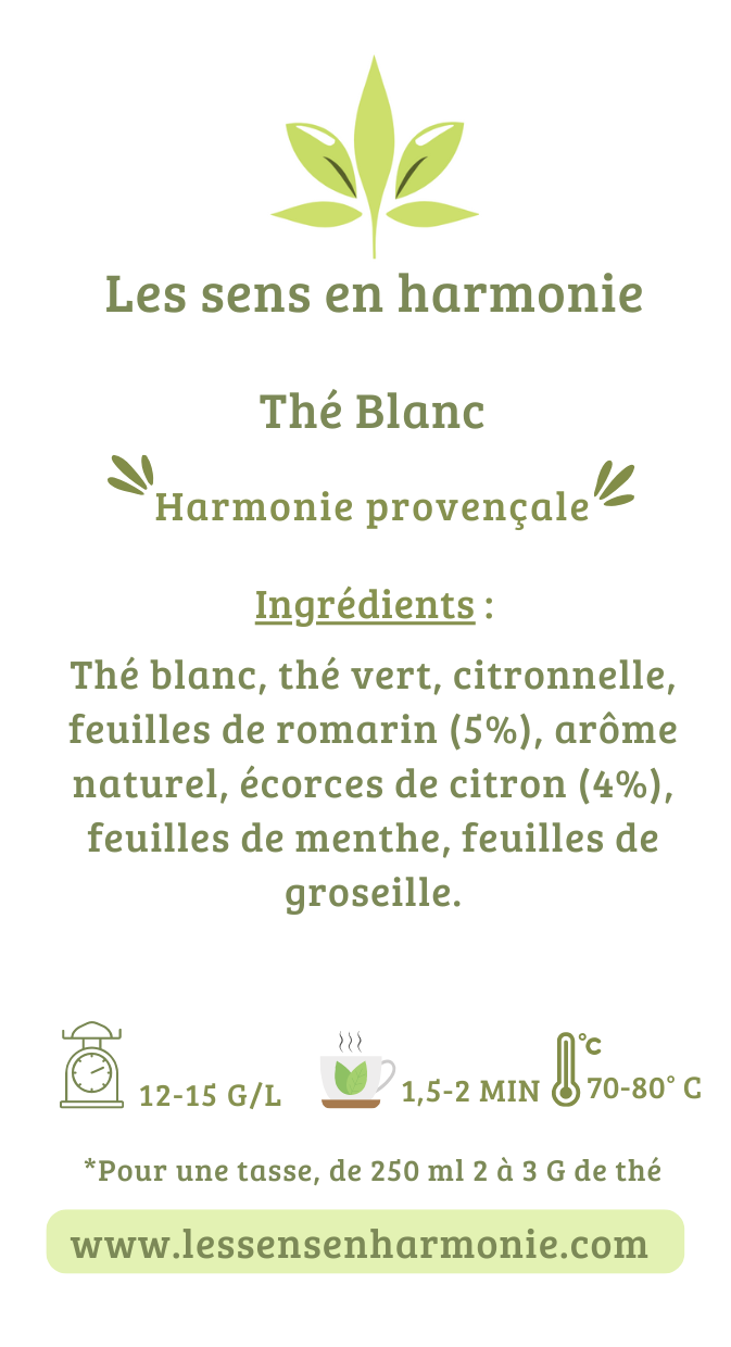 Thé blanc Harmonie provençale